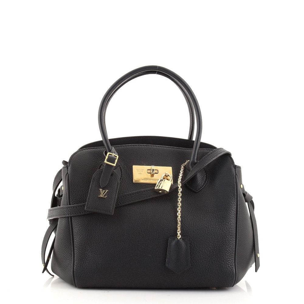 Louis Vuitton Milla Handbag Veau Nuage Calfskin PM Black